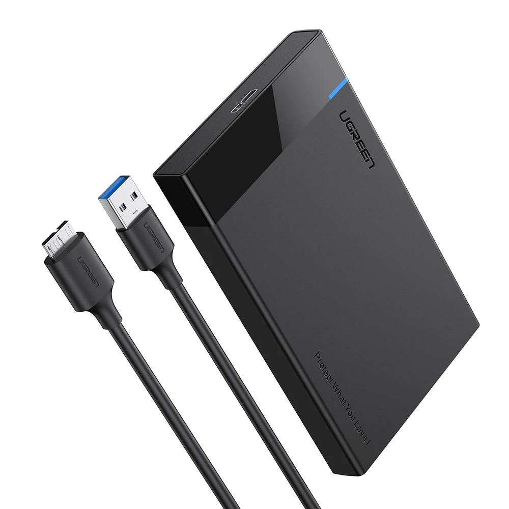 Kabinet til SATA 2,5" Harddisk Micro-B til USB-A 3.0 Kabel