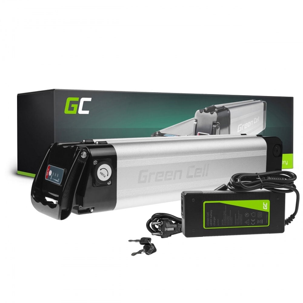 Green Cell elcykelbatteri Silverfish 24V 10.4Ah med lader
