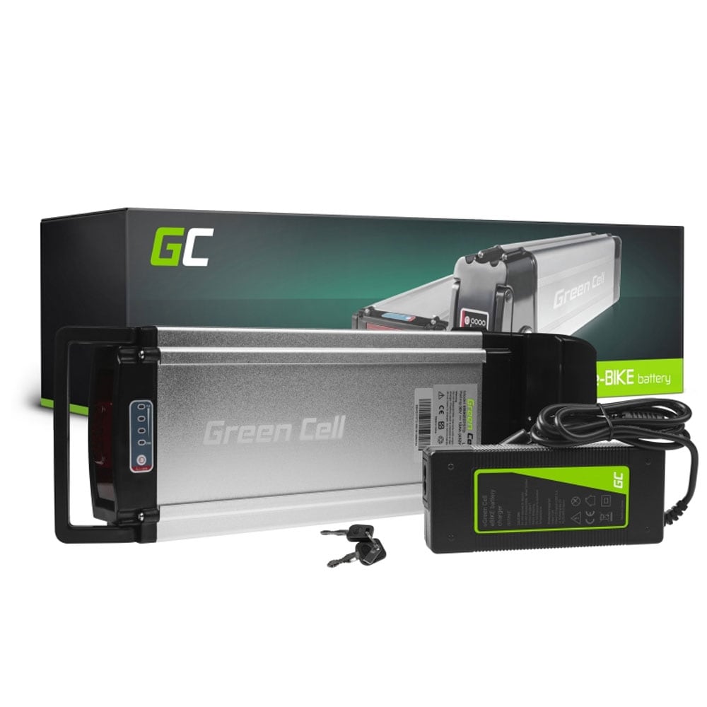 Green Cell elcykelbatteri 36V 12Ah med lader