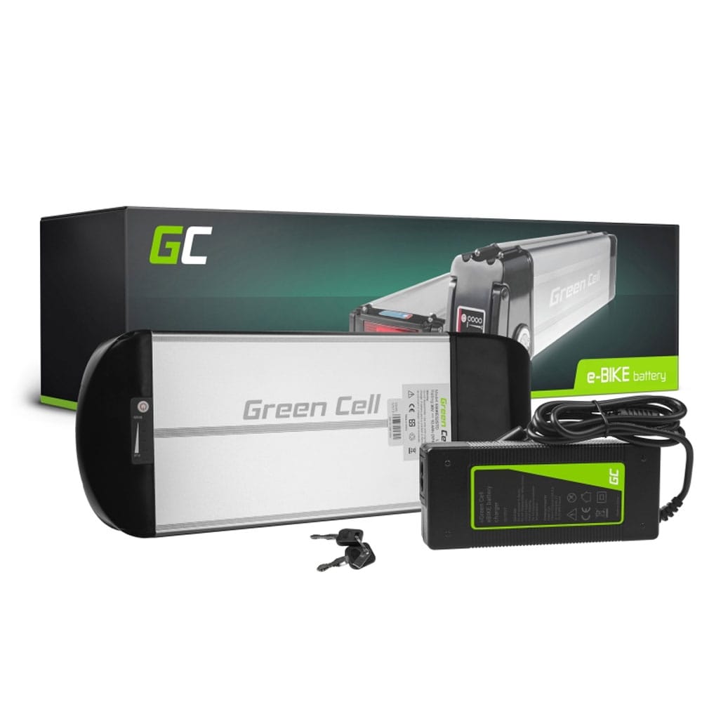 Green Cell elcykelbatteri 36V 10Ah med lader