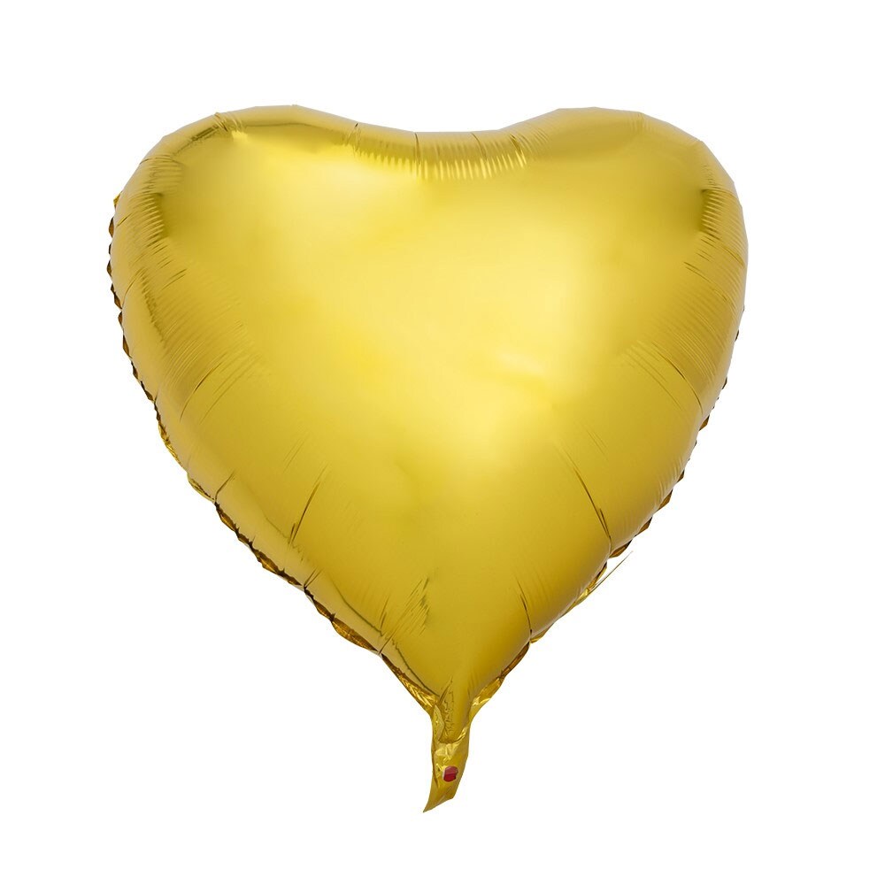 Folieballon Guld - Hjerte