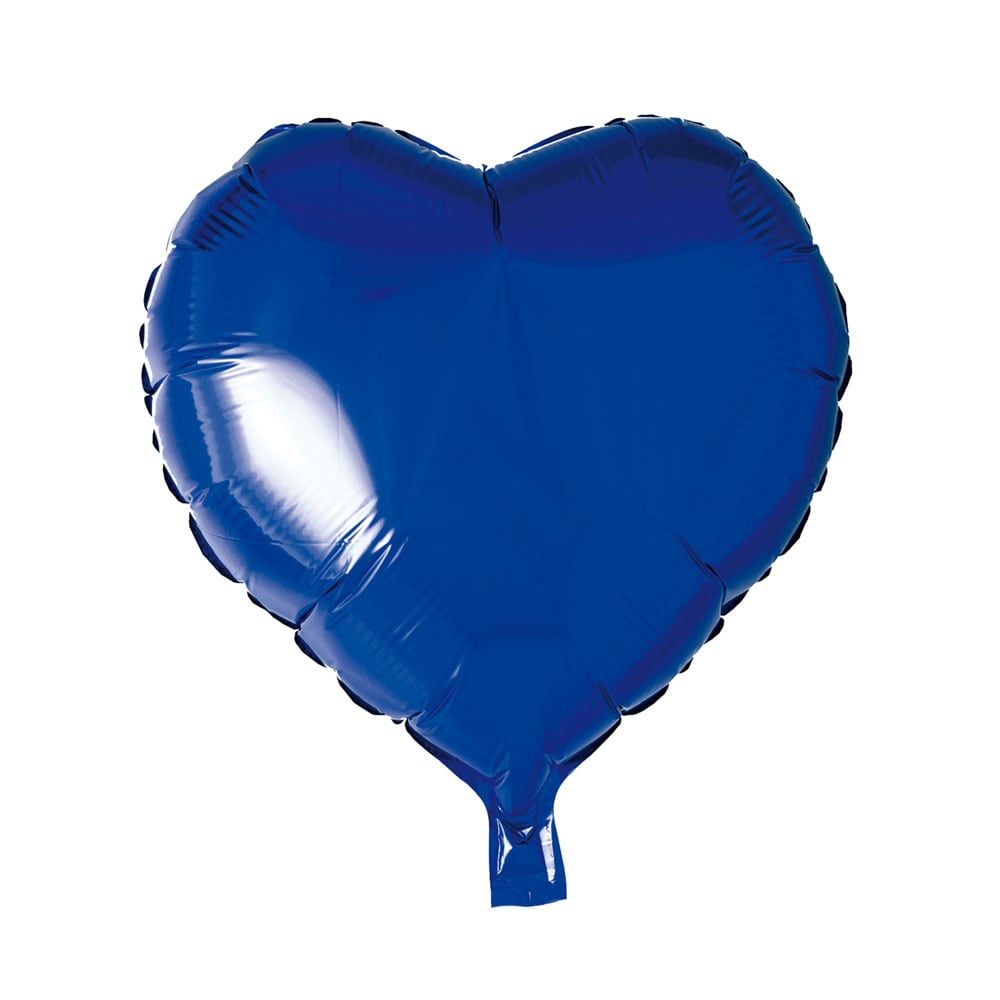 Folieballon Blå - Hjerte
