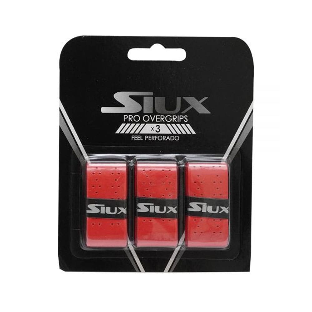 Siux Pro Overgrips - Røde perforerede 3-pak