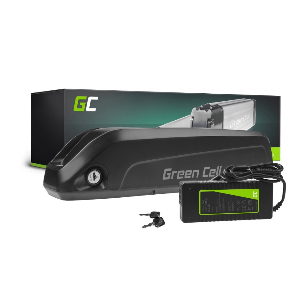 Green Cell elcykelbatteri 36V 10.4Ah med lader
