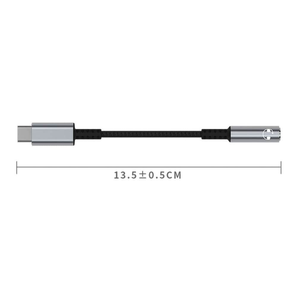 USB-C til AUX-kabel 3,5 mm - lydadapter / adapterkabel til smartphone og bærbar computer