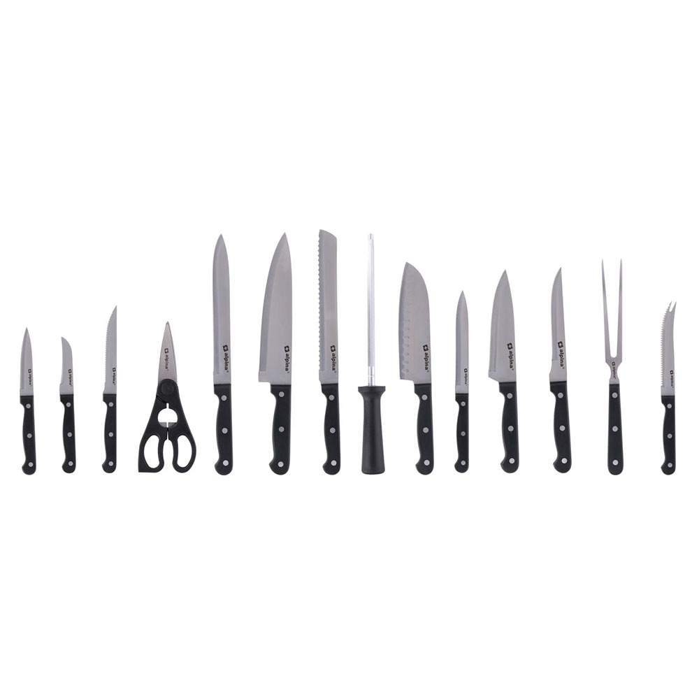 Alpina Knivsæt med 22 knive og træblok