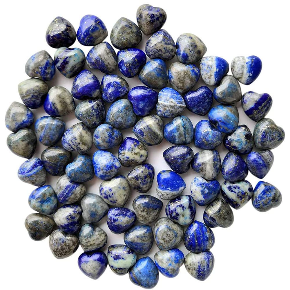 Krystalhjerte af blå safir 2 cm