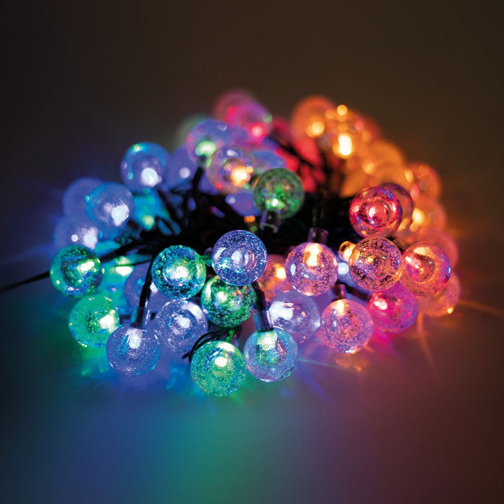 RGB krystal lyskæde 6,5 m 30 pærer