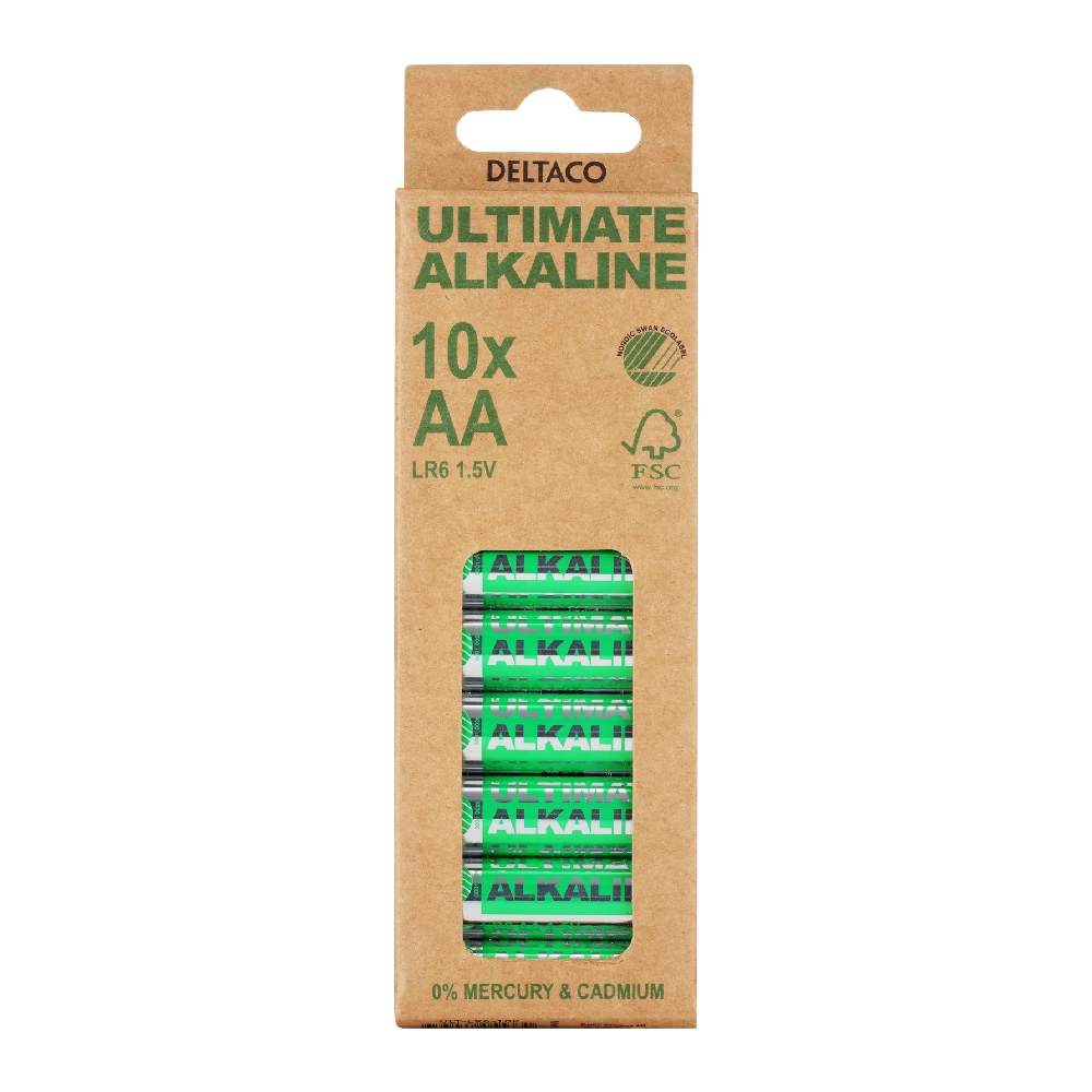 Deltaco AA-batterier (LR6) - 10-pak