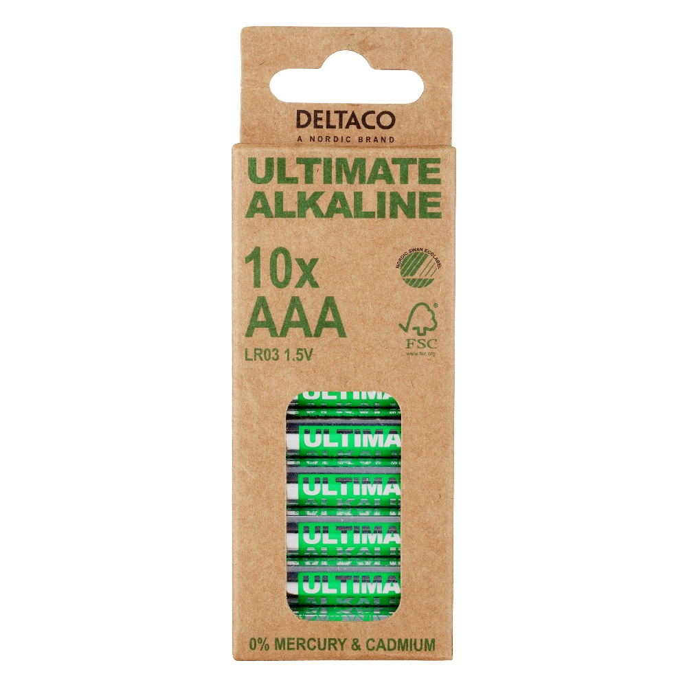 Deltaco AAA-batterier (LR03) - 10-pak