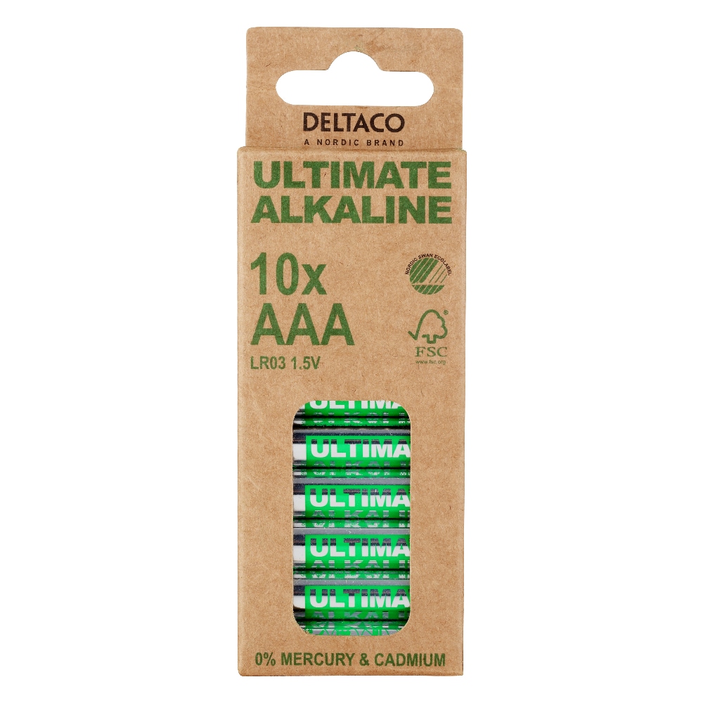 Deltaco AAA-batterier (LR03) - 10-pak