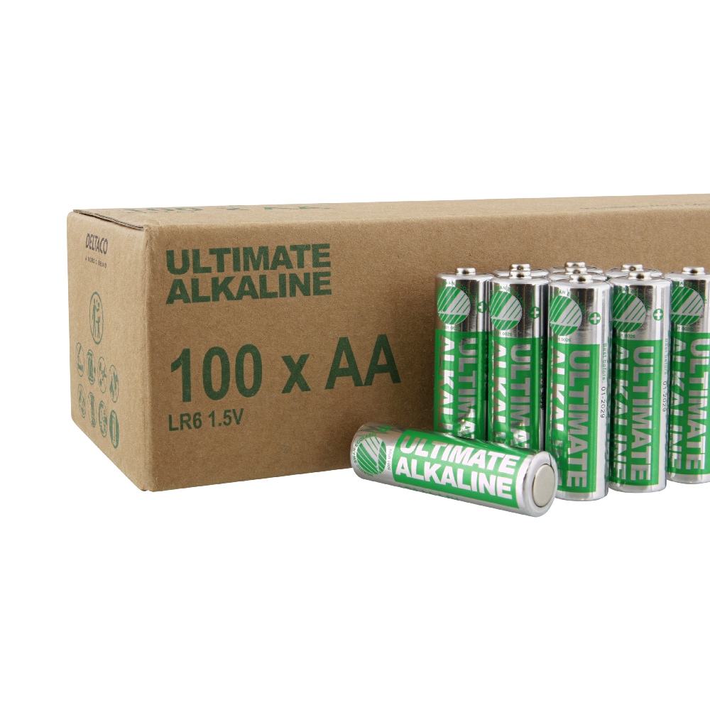 Deltaco AA-batterier (LR6) - 100-pak
