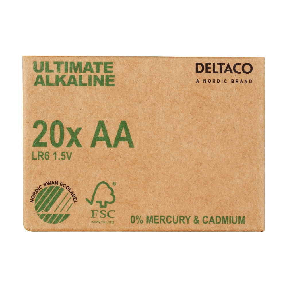 Deltaco AA-batterier (LR6) - 20-pak
