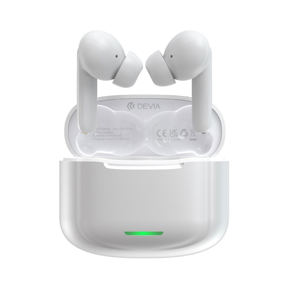 Devia Star E1 True Wireless-høretelefoner - hvid