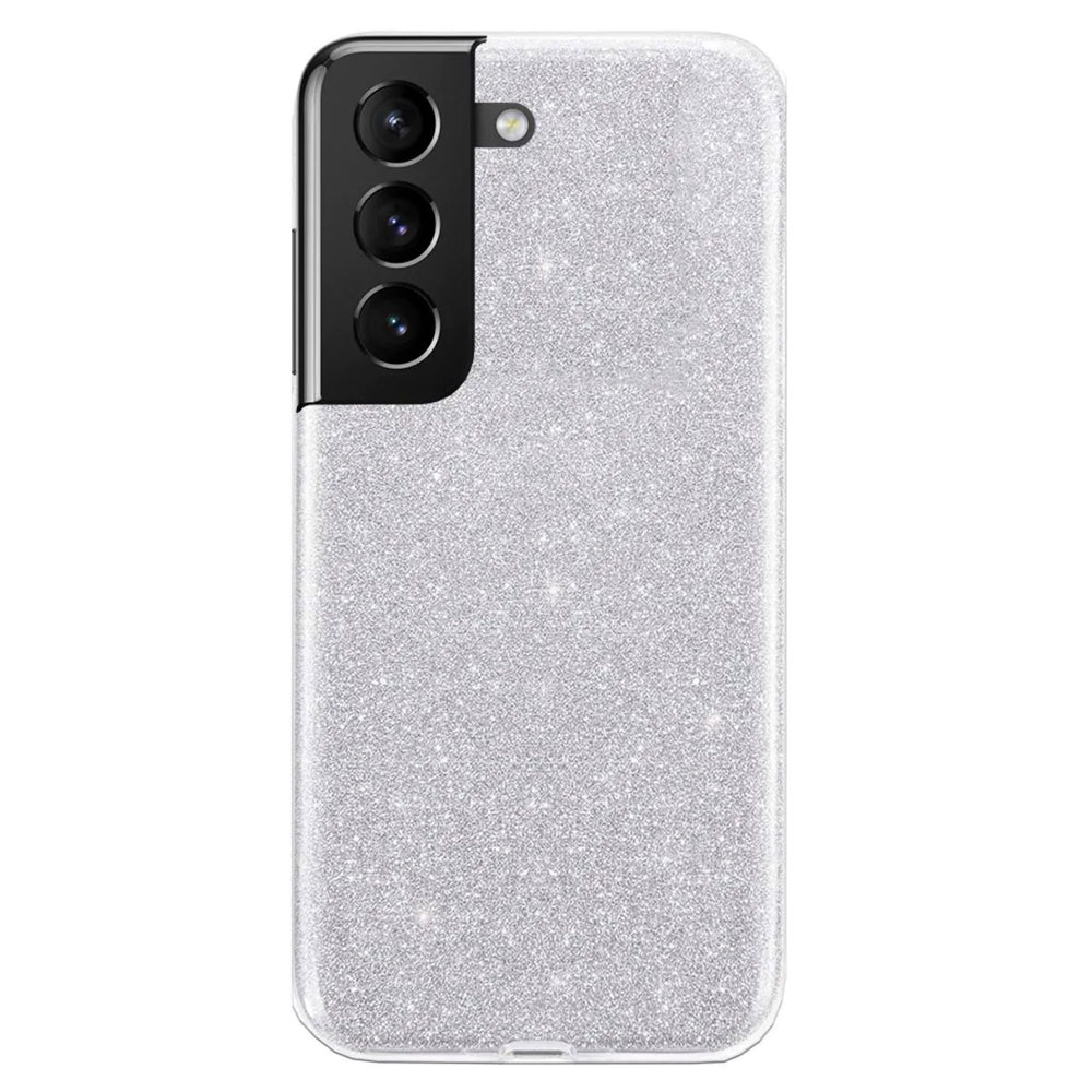 Glitrende cover til Samsung Galaxy S21 FE - sølvfarvet