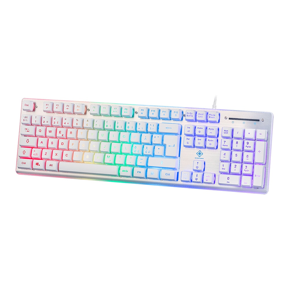 Deltaco Gaming RGB-tastatur - hvid