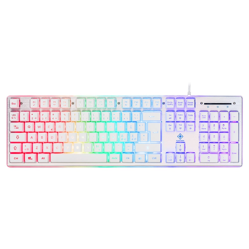 Deltaco Gaming RGB-tastatur - hvid