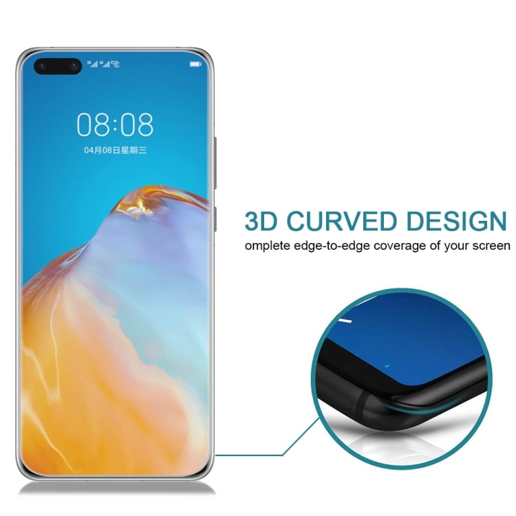 3D Curved tempereret skærmskåner til Huawei P40 Pro