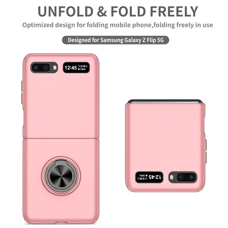 Cover med mobilring til Samsung Galaxy Z Flip 5G - rosa