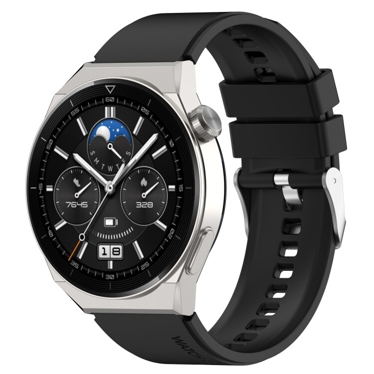 Silikonerem til Huawei Watch GT 3 Pro 46 mm - sort