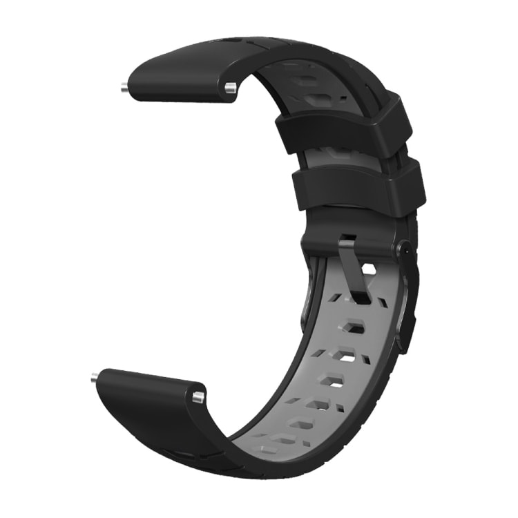 Silikonerem til Samsung Galaxy Watch 4 / Watch 4 Classic - sort/grå