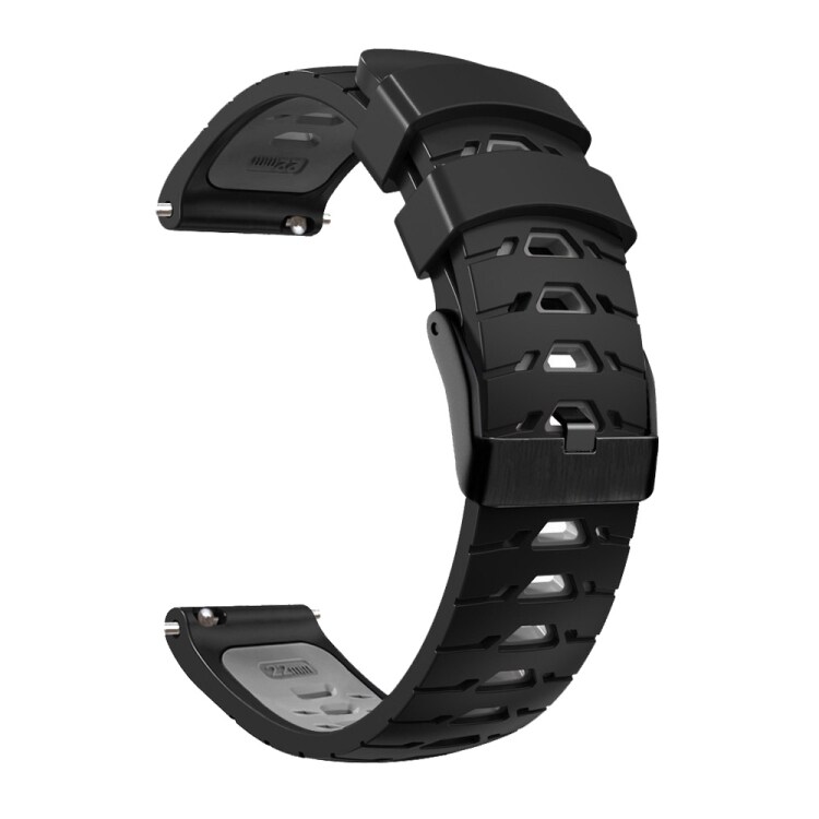 Silikonerem til Samsung Galaxy Watch 46 mm - sort/grå