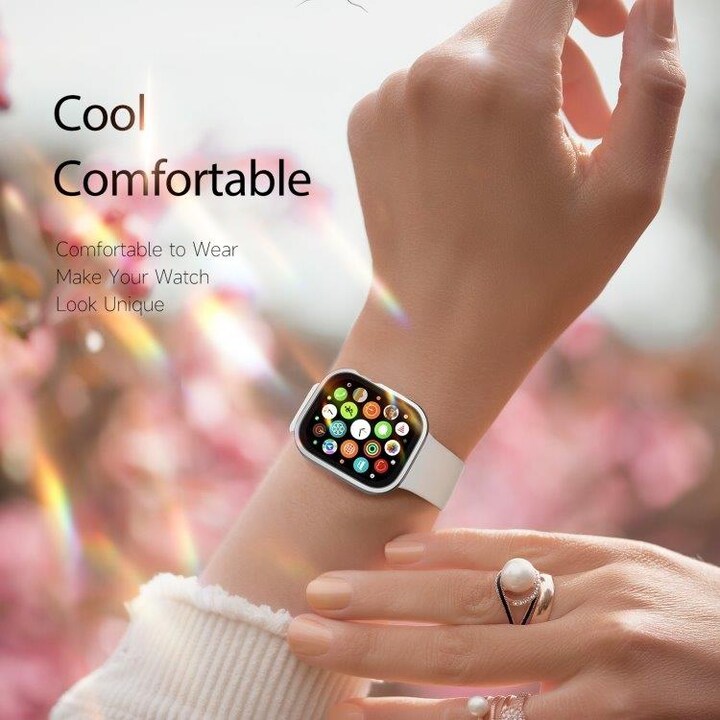Skærmskåner til Apple Watch Series 7 45mm - sølvfarvet