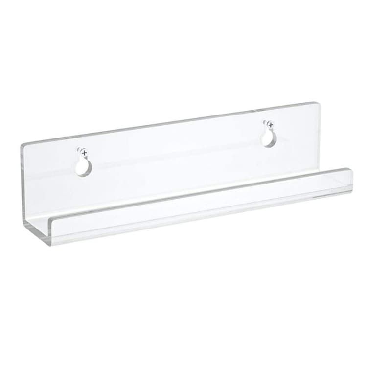 Gennemsigtig væghylde i akryl - 2-pak til billeder, manualer og fotos