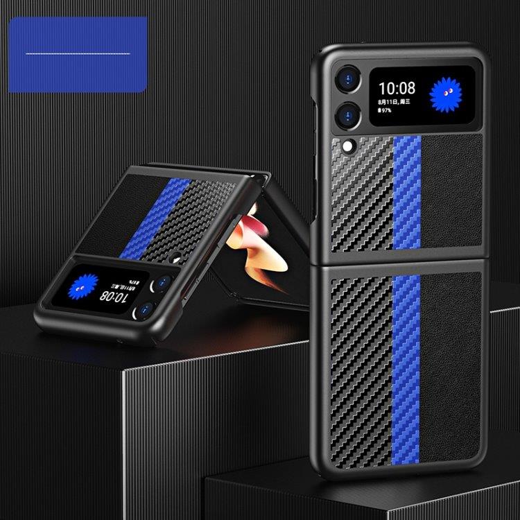 Kulfibercover til Samsung Galaxy Z Flip3 5G - sort/blå