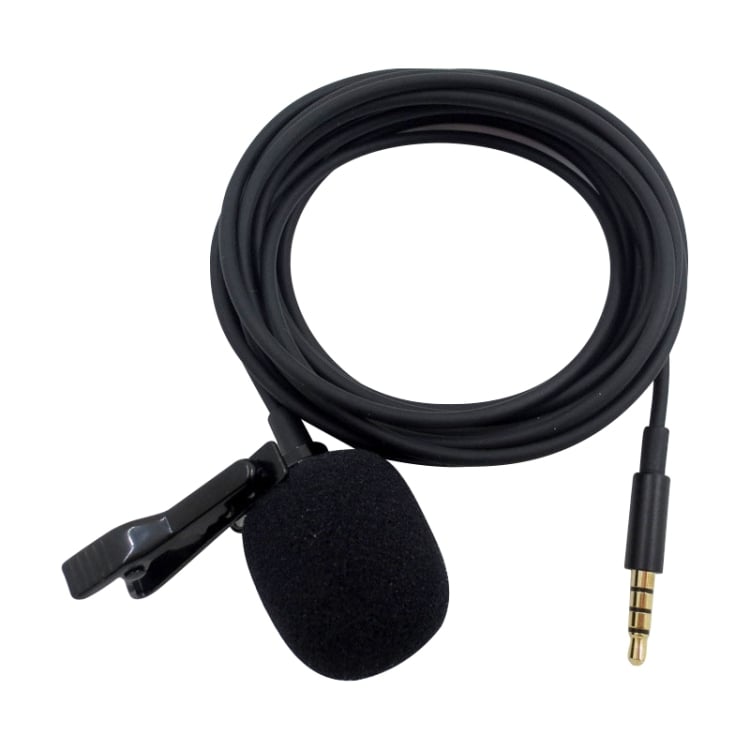 Mikrofon Mono med Clip, 3,5 mm - 2,5 meter