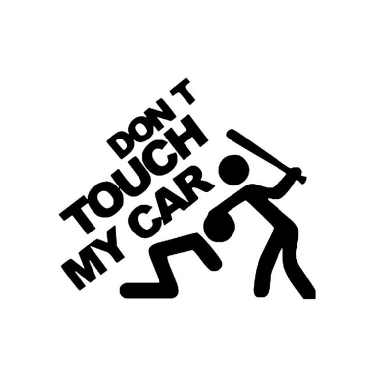 Bilklistermærke - Don´t touch my car 2-pak