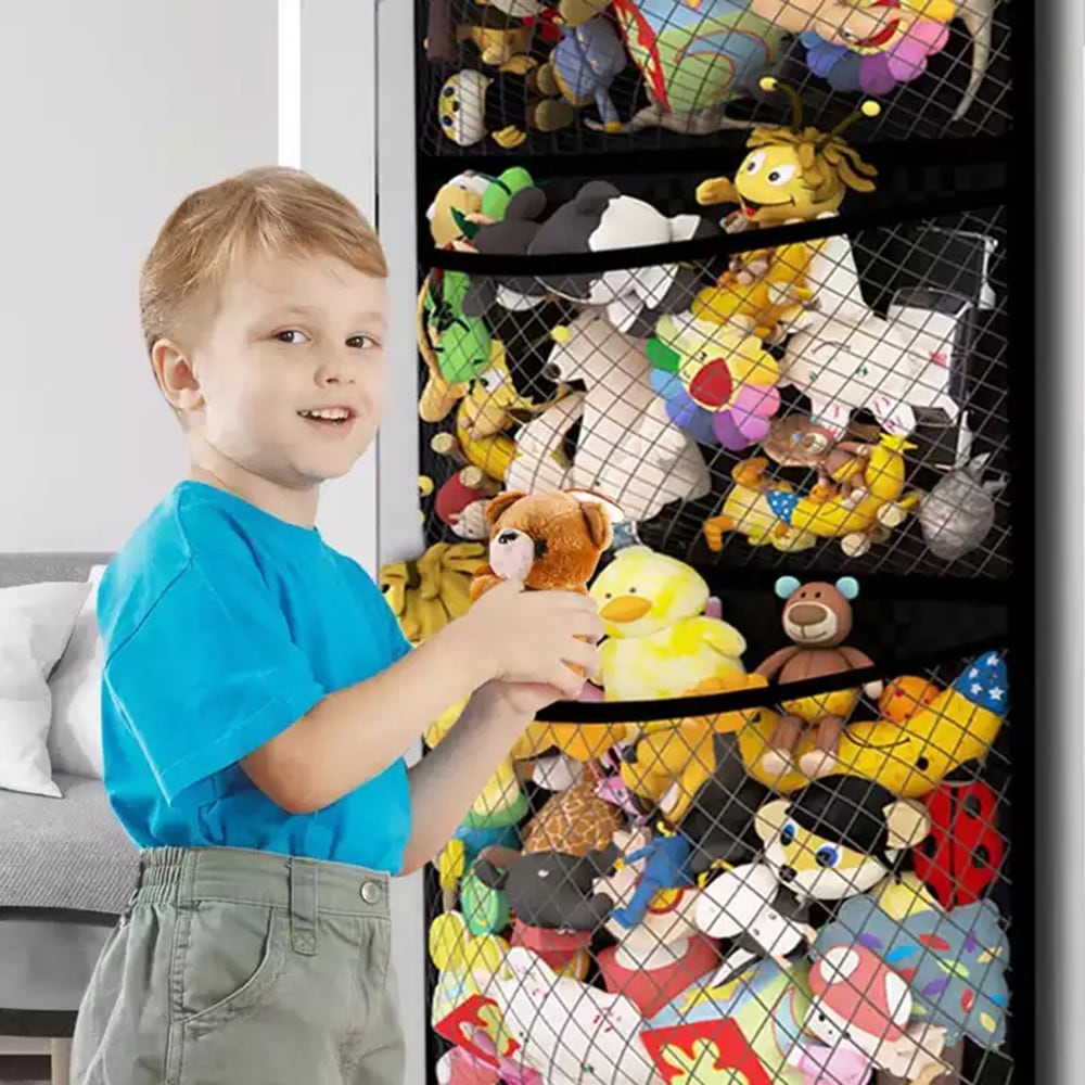 Døropbevaring 165 x 60 cm / opbevaringslommer til døren / hængende opbevaring med 4 lommer
