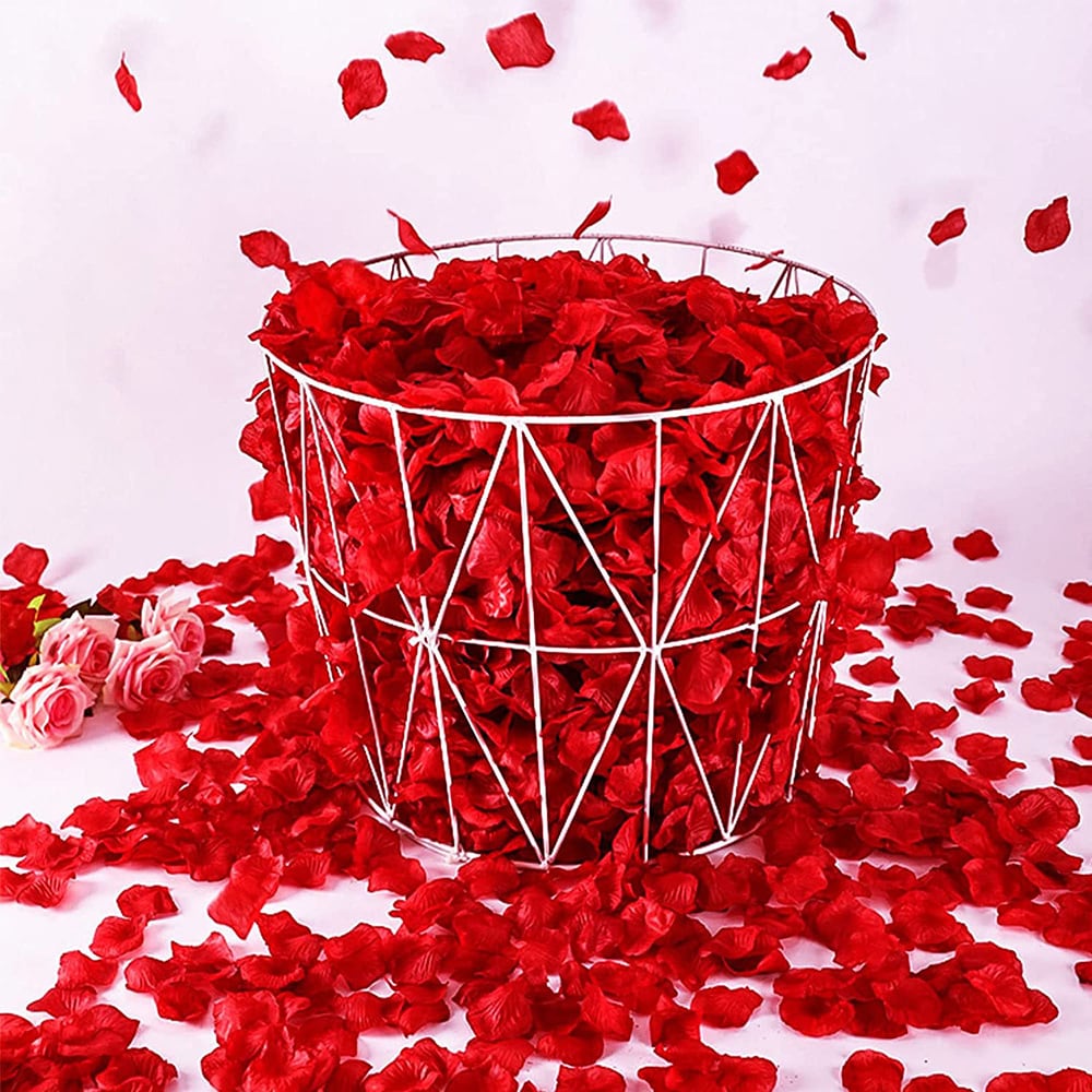500 stk Rosenblade i stof - Bed of Roses