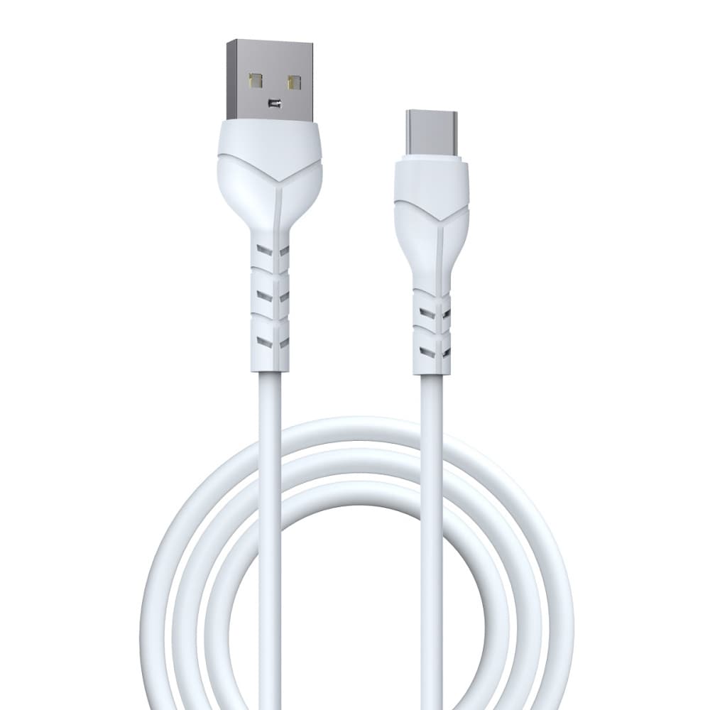 Devia USB - USB-C 1,0 m 2,1A -hvid