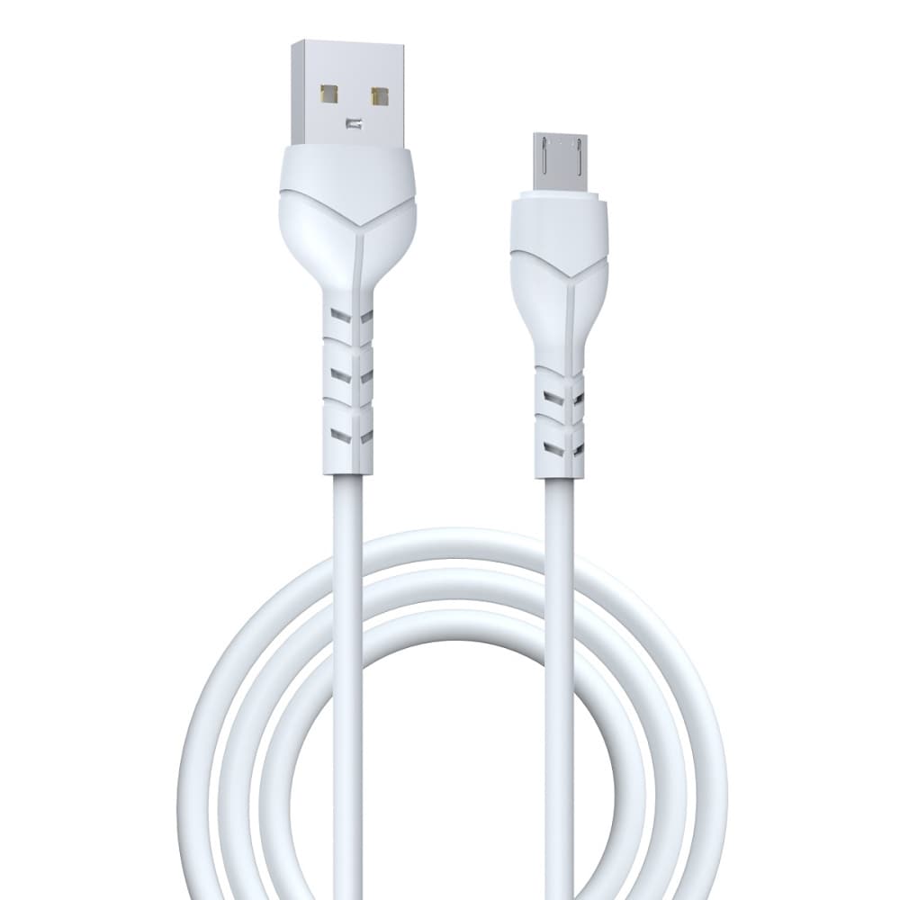 Devia USB - MicroUSB 1,0 m 2,1A - hvid