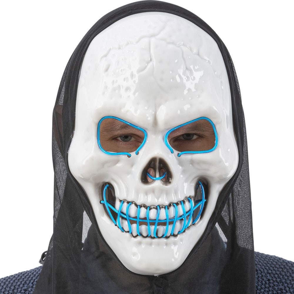 Dødningehoved, LED-maske med hætte