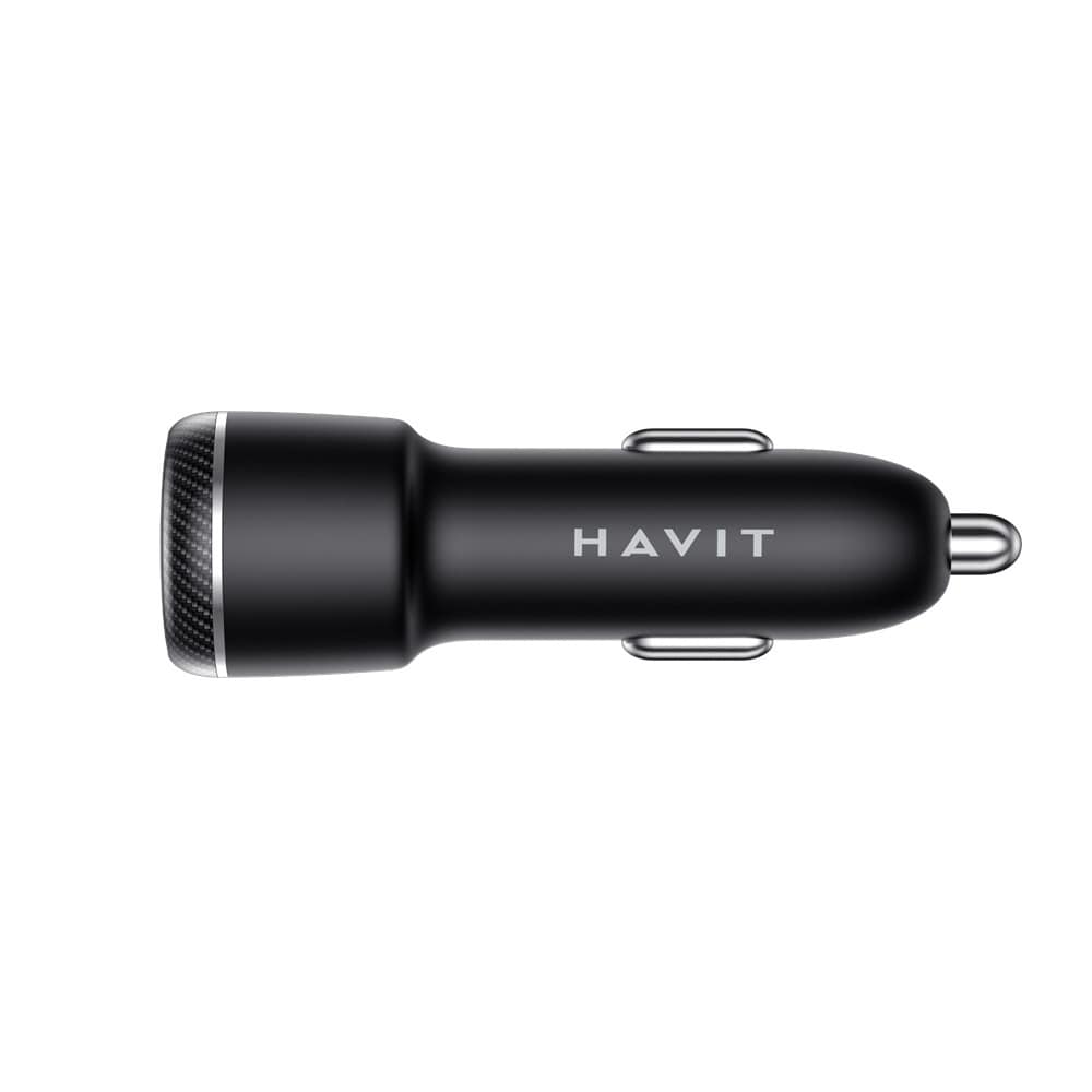 HAVIT oplader til cigarettænderstikket med USB & USB-C port