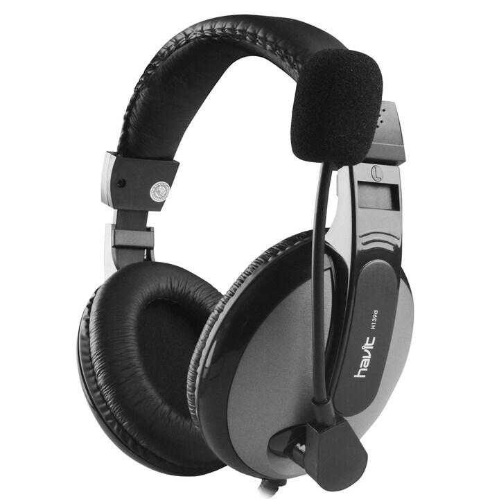 HAVIT  H139d on-ear hovedtelefoner med mikrofon - grå