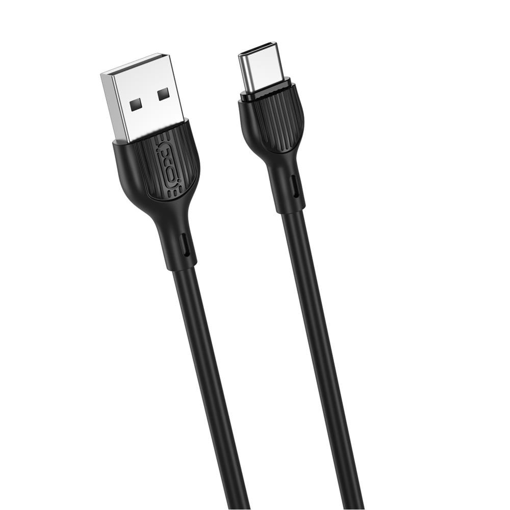 XO USB - USB-C 1,0m 2.1A - sort