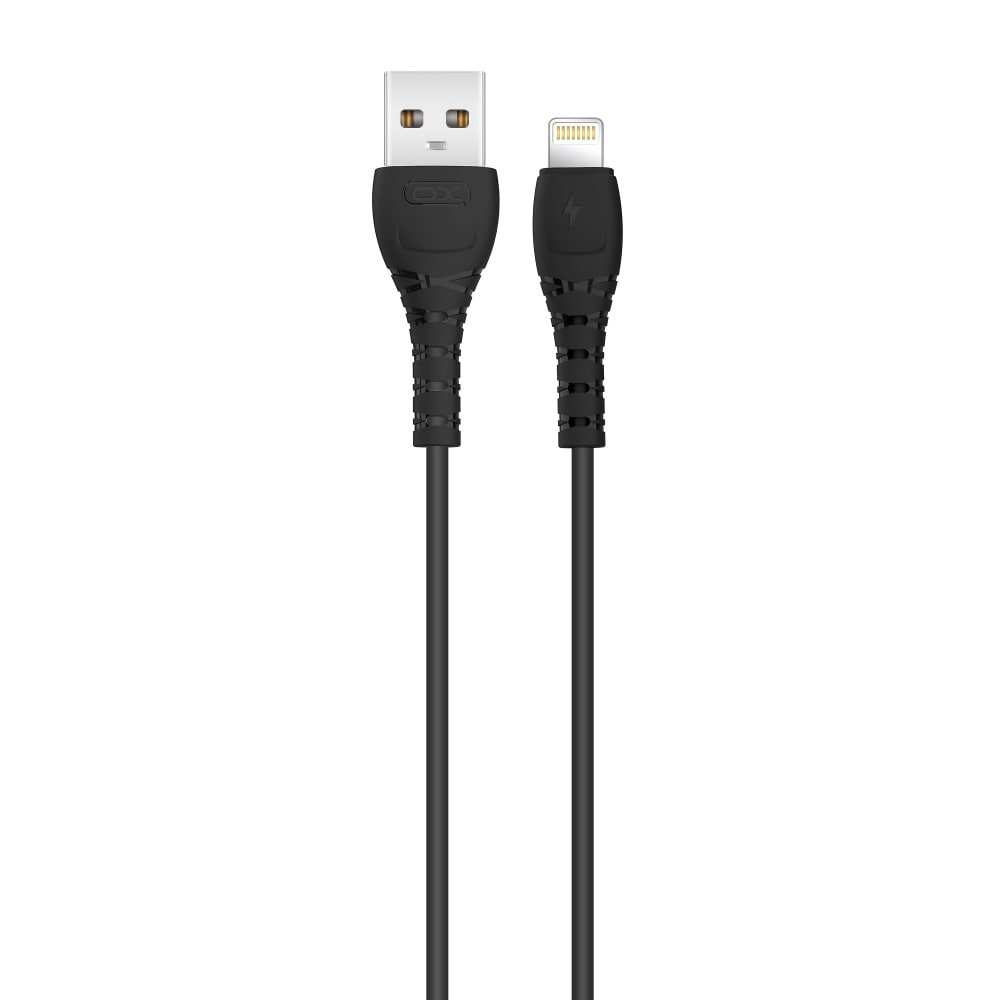 XO USB - iPhone 1,0m 3A - sort