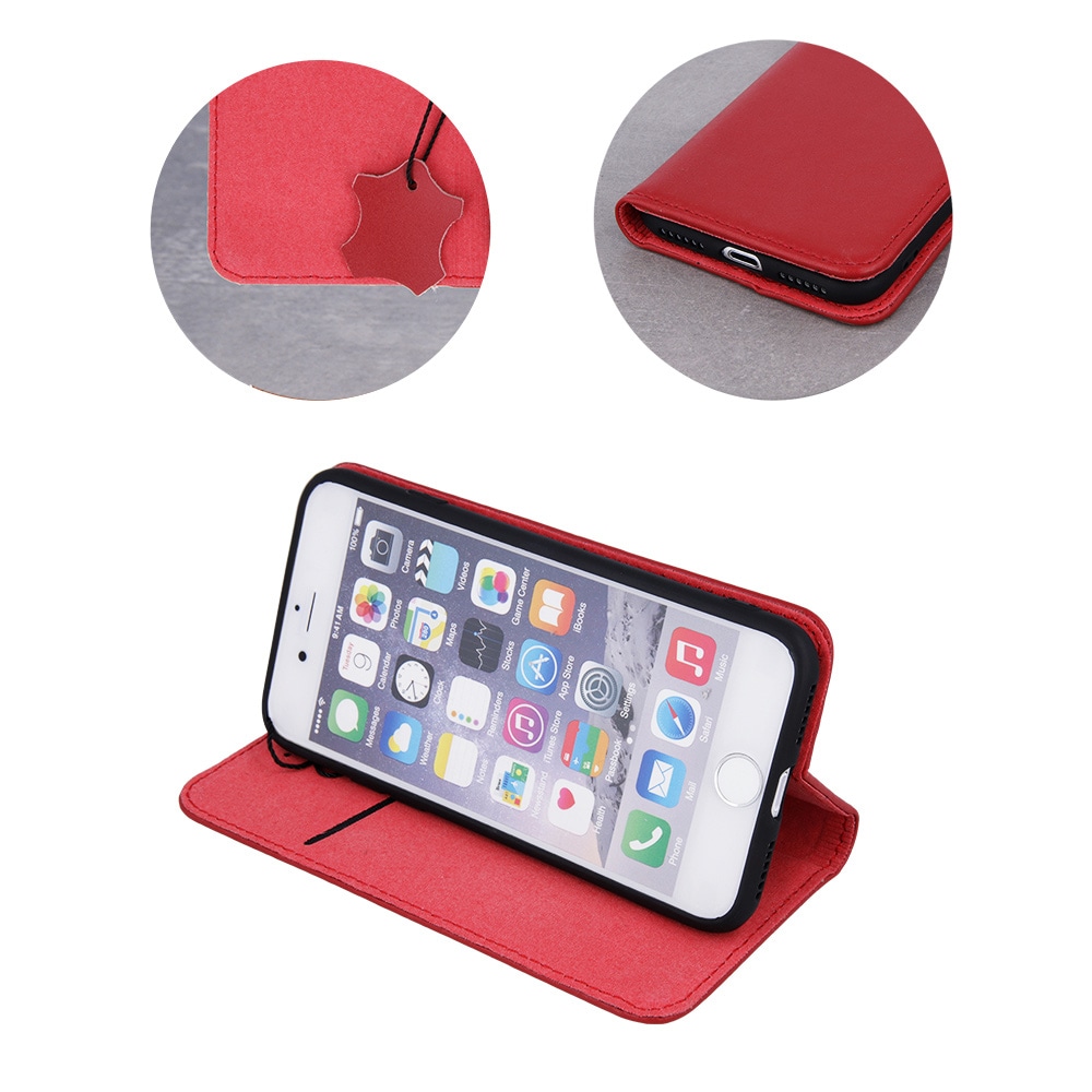 Lædercover til iPhone 14 Pro 6,1" - rød