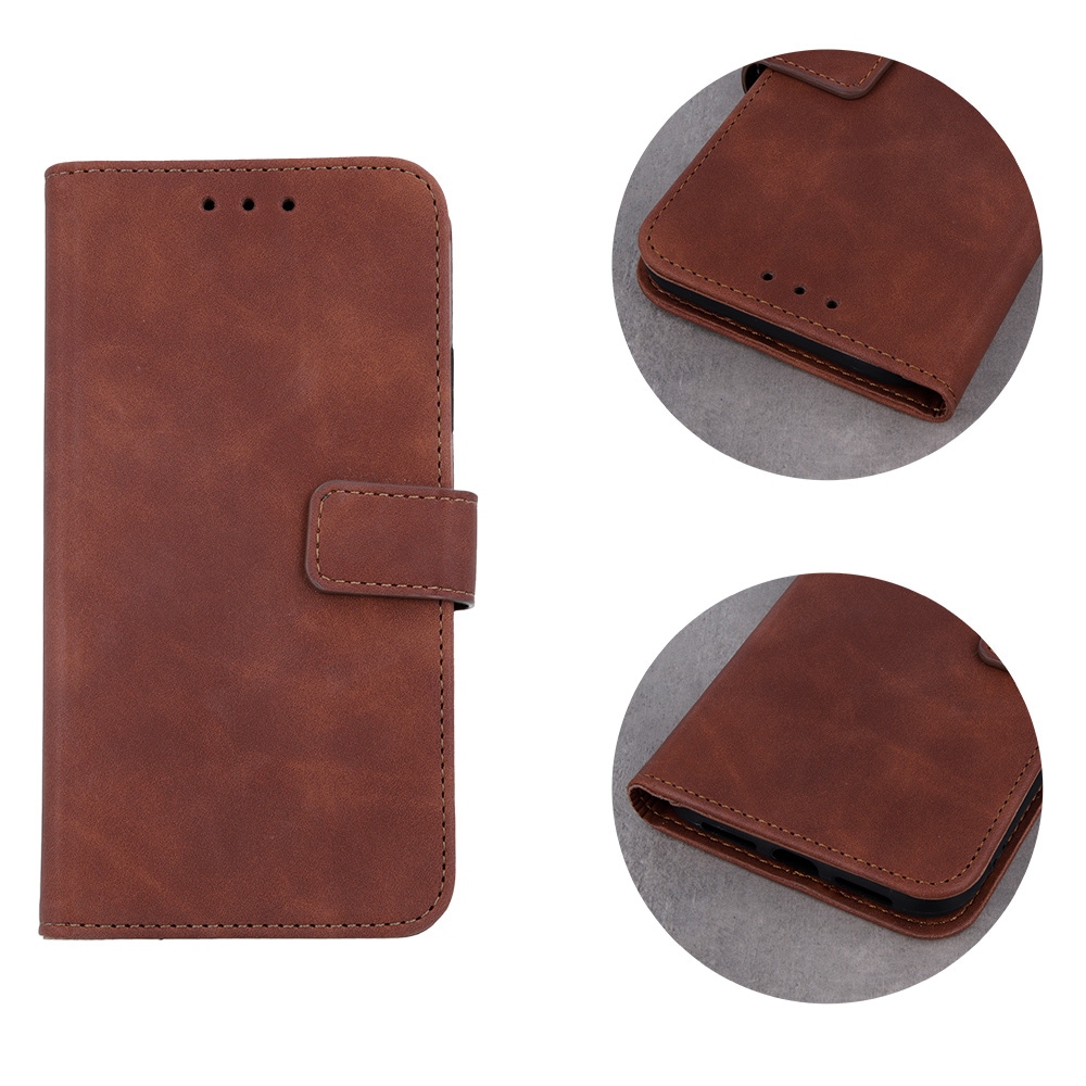 Smart velvet cover til iPhone 14 6,1" - brun