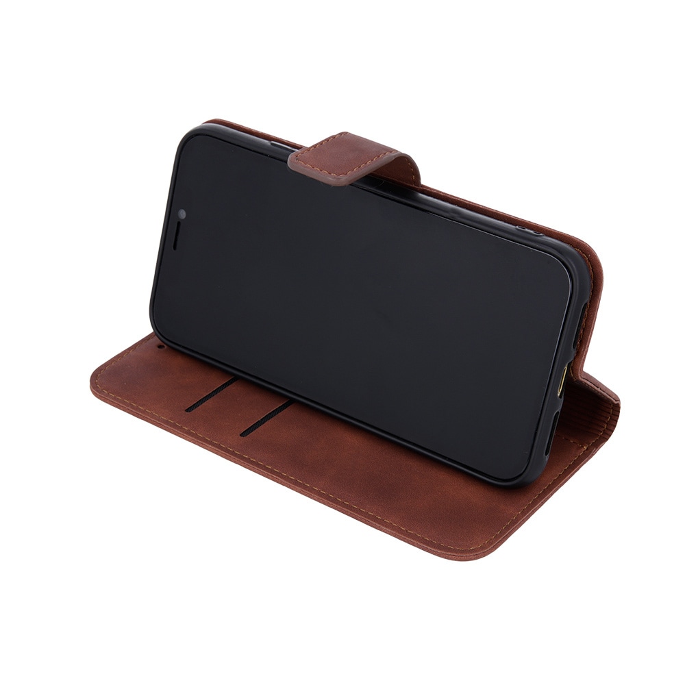 Smart velvet cover til iPhone 14 Plus 6,7" - brun