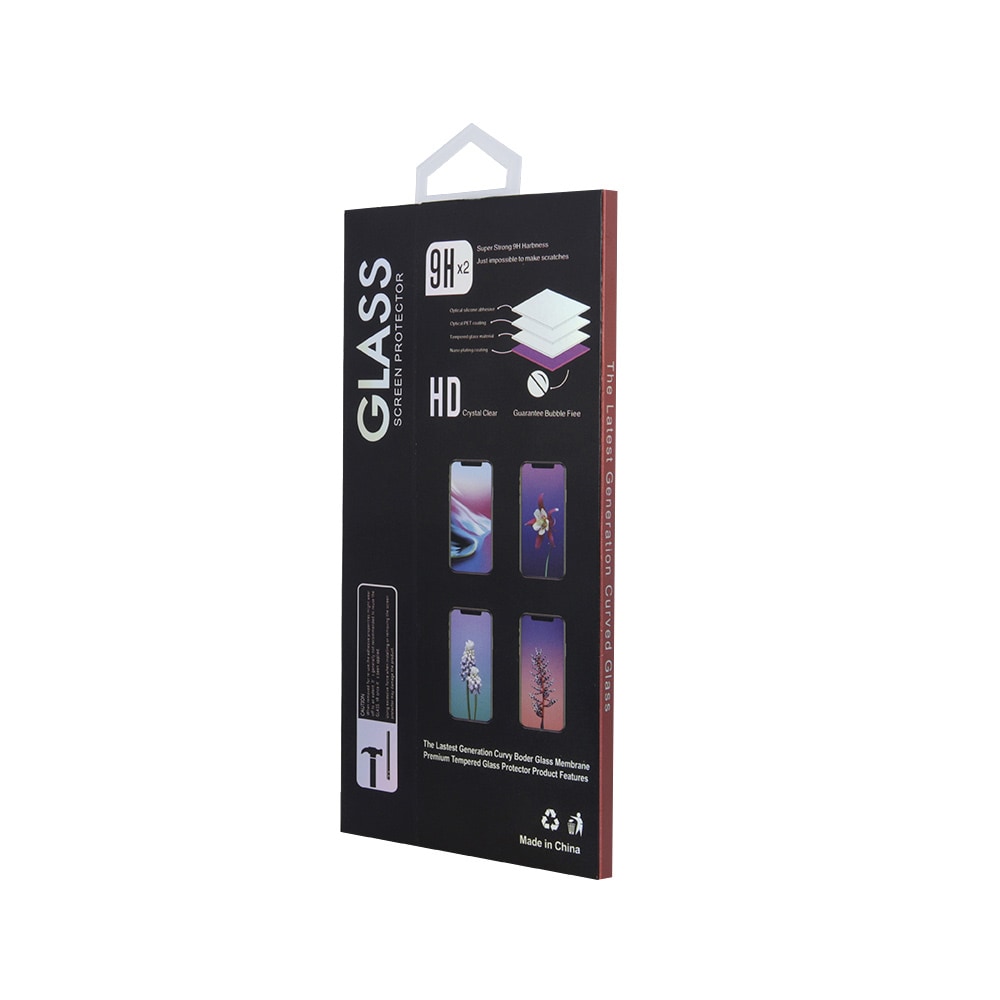 Hærdet skærmbeskytter 6D med sort ramme - Xiaomi Redmi Note 8 Pro / Oppo A9