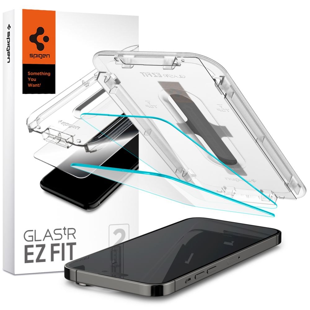 Spigen Hærdet Skærmbeskyttelse Glas.tR EZ.Fit til iPhone 14 Pro Max  6,7" 2-pak