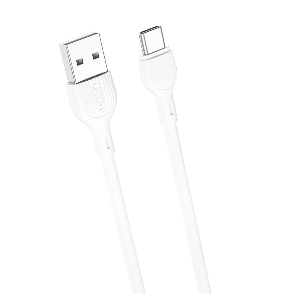 XO USB-kabel 2.1A USB - USB Type-C  1m Hvid