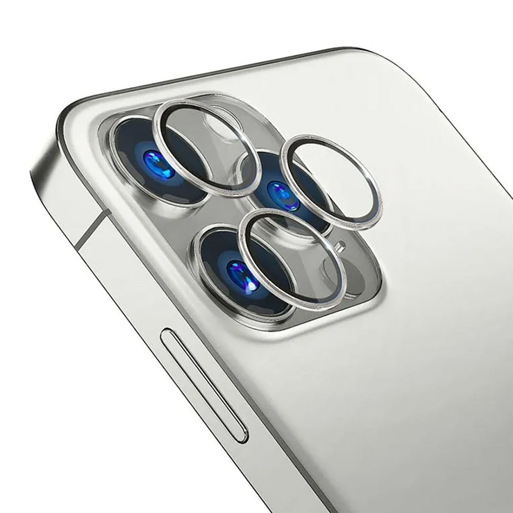 3mk Linsebeskyttelse til kamera iPhone 14 Plus / 14 Pro Max - Sølv