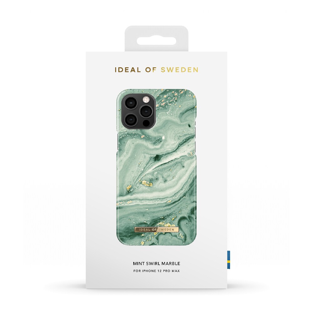 IDEAL OF SWEDEN Mobilskal Mint Swirl Marble til iPhone 12 Pro Max