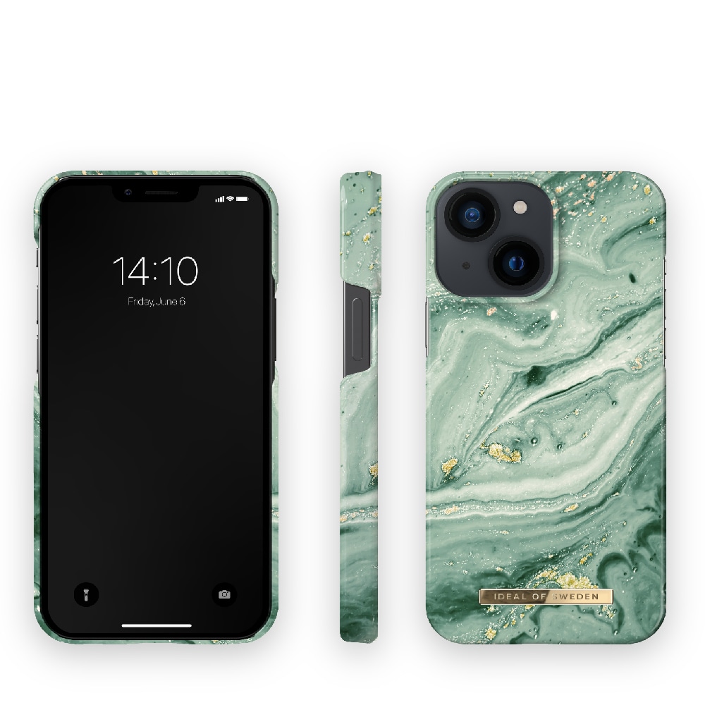 IDEAL OF SWEDEN Mobilcover Mint Swirl Marble til iPhone 13 mini