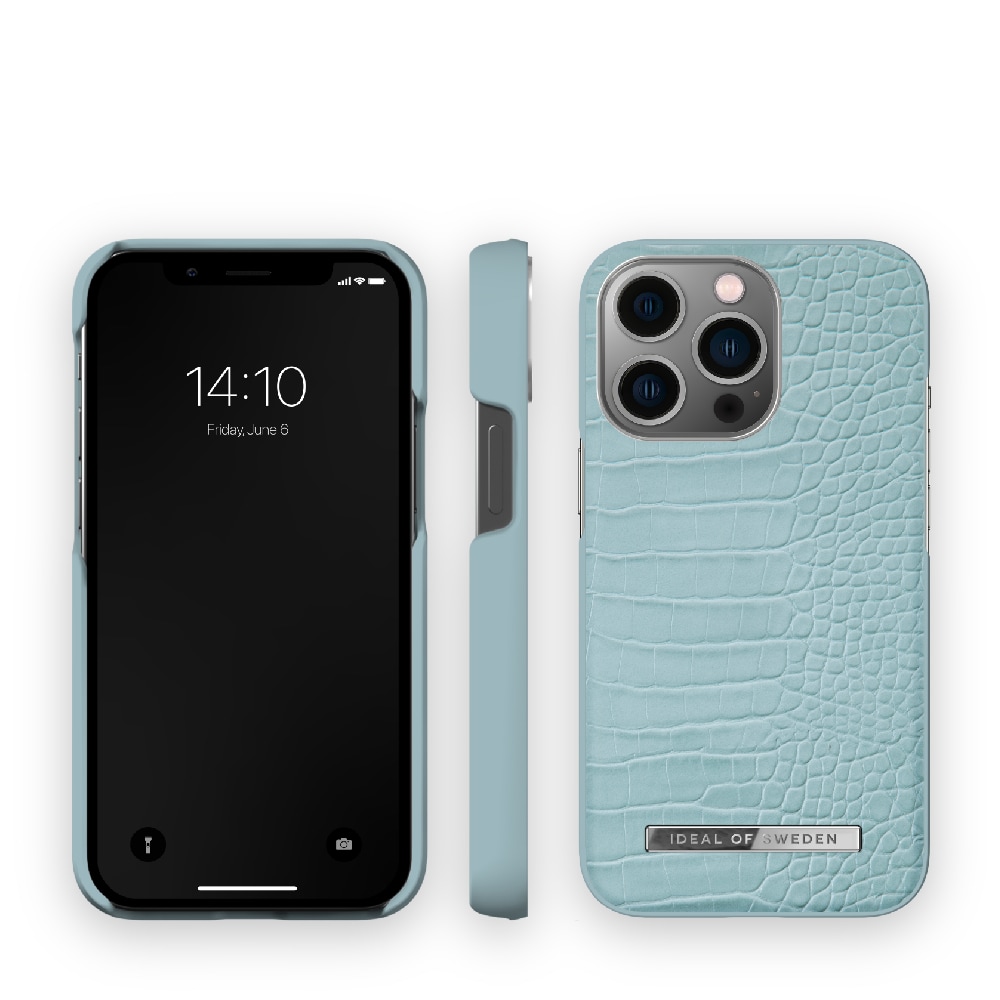 IDEAL OF SWEDEN Mobilcover Soft Blue Croco til iPhone 13 mini